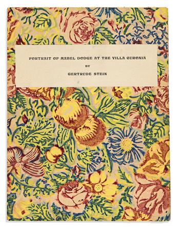Stein, Gertrude (1874-1946) Portrait of Mabel Dodge at the Villa Curonia, Signed Presentation copy with Photograph of Stein.